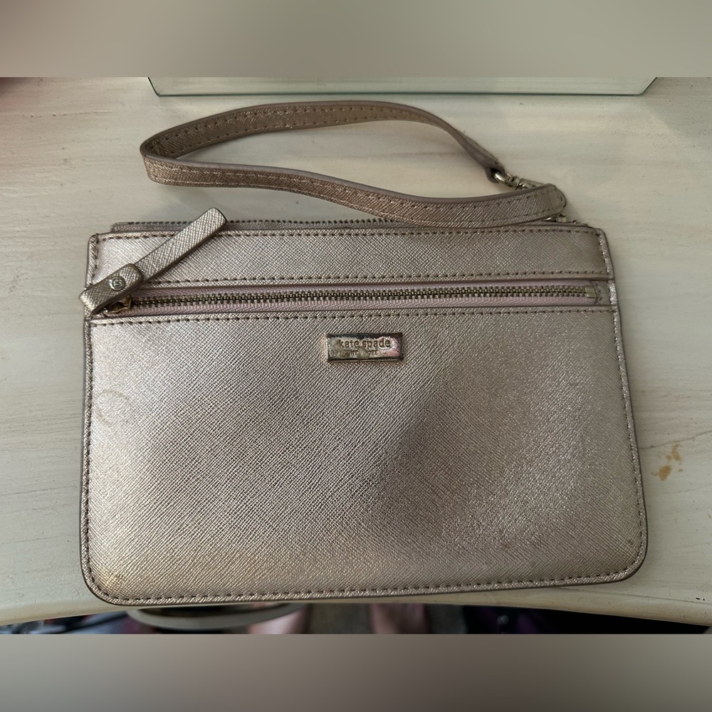 Kate Spade Metallic Gold Wristlet